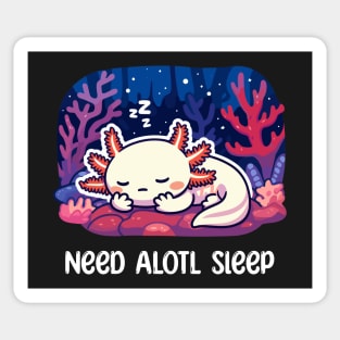 Cute Axolotl Sleeping Sticker